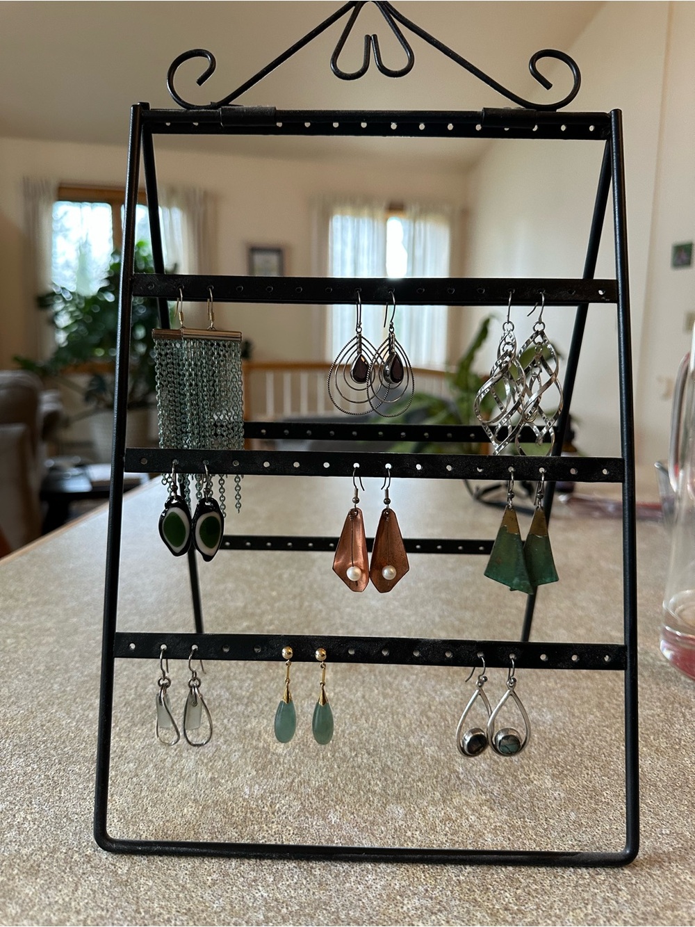Unique earrings and jewelry stand